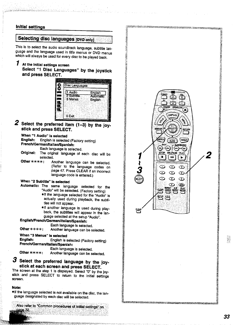 Panasonic DVD-A350A User Manual | Page 33 / 47