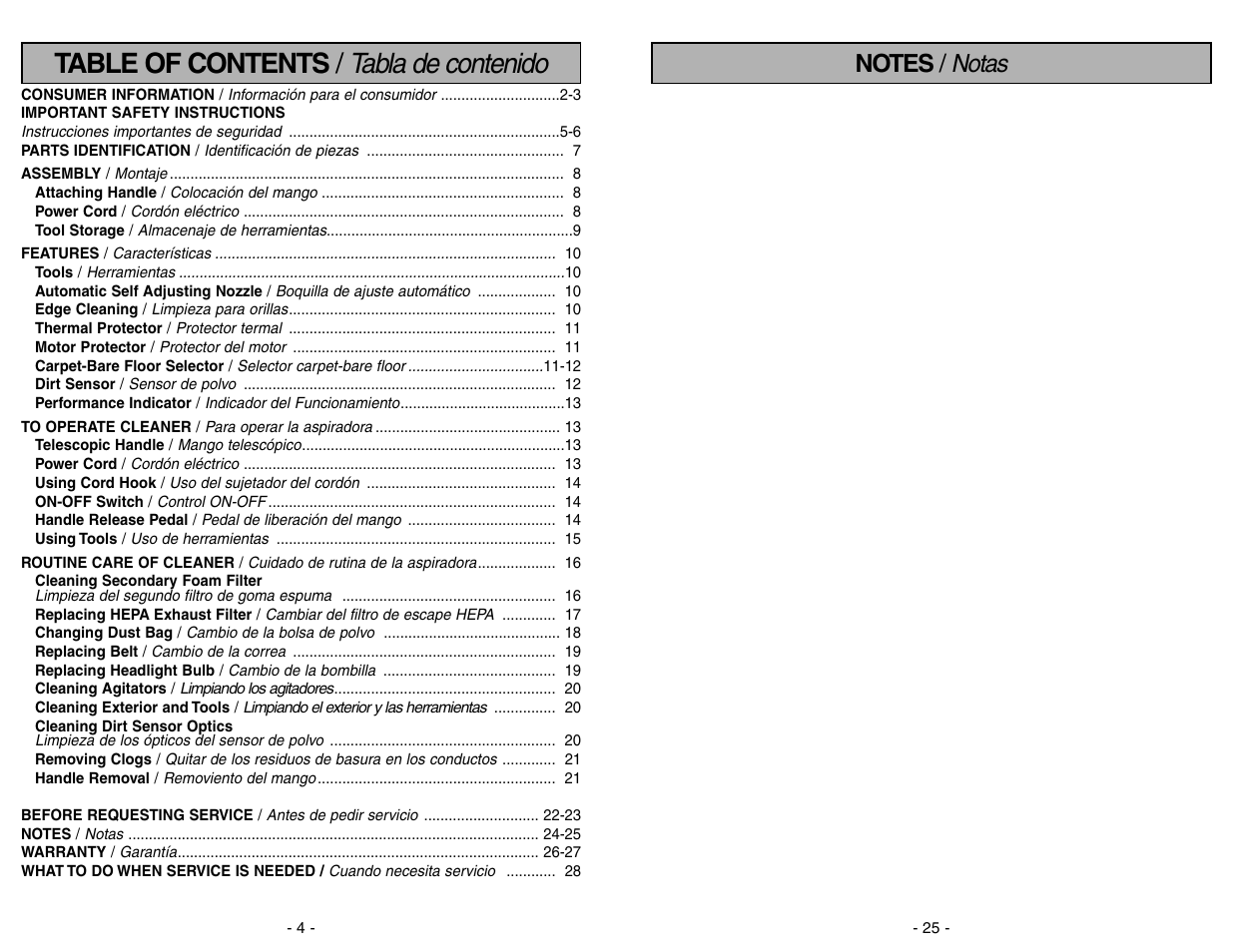 Panasonic MC-V7531 User Manual | Page 4 / 28