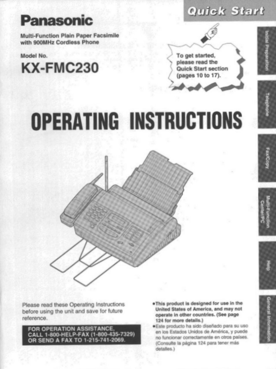 Panasonic kx-fmc230 User Manual | 128 pages