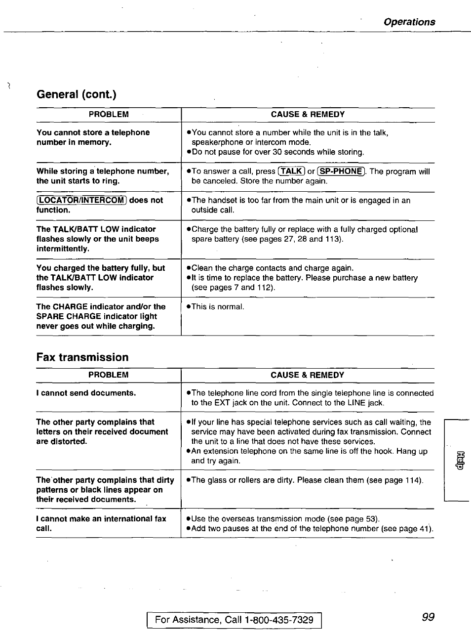 General (cont.), Fax transmission | Panasonic kx-fmc230 User Manual | Page 99 / 128