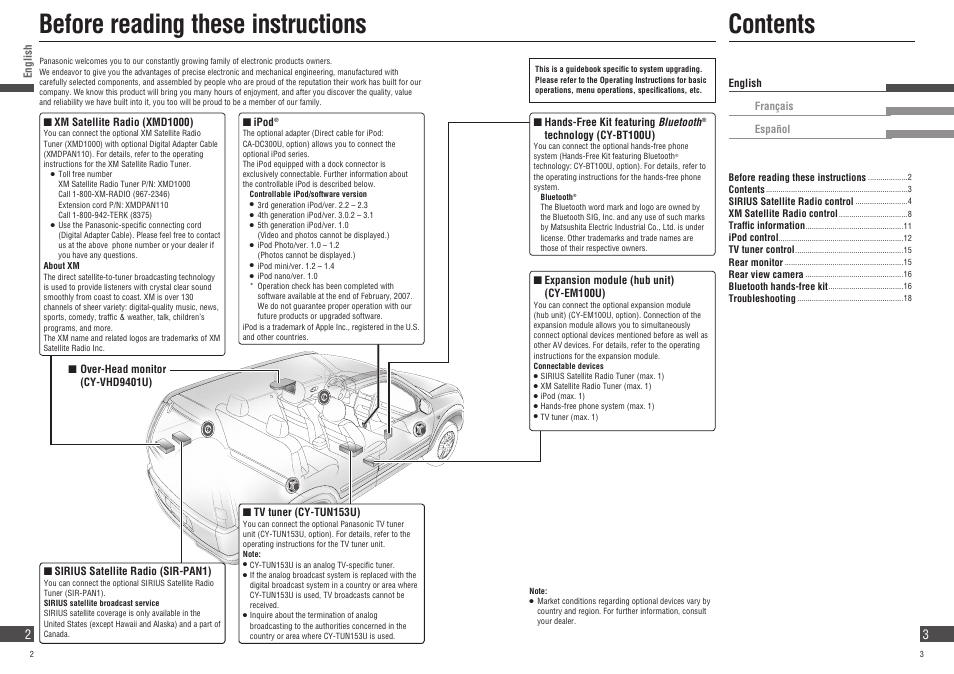 Panasonic Strada CN-NVD905U User Manual | Page 2 / 20