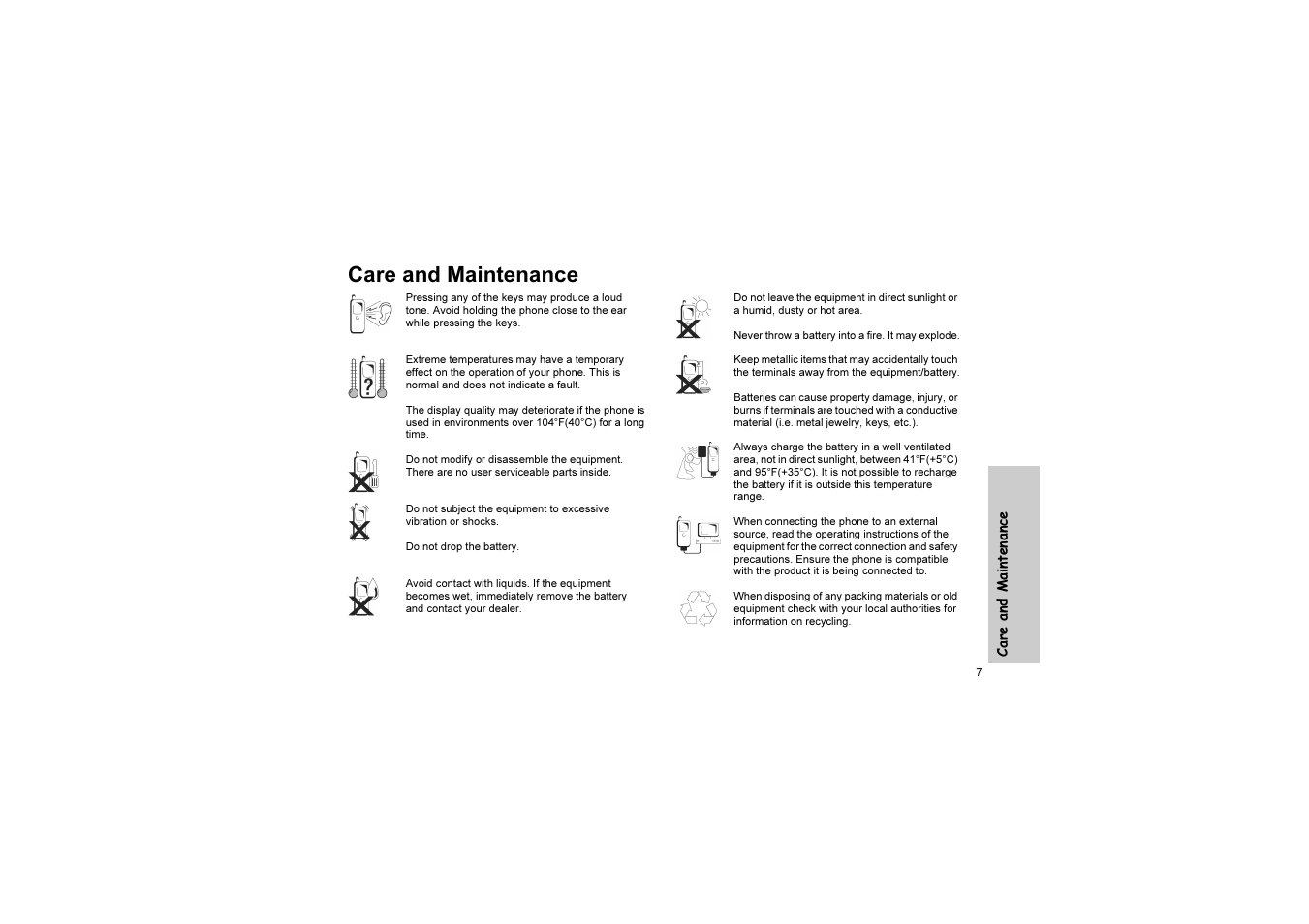 Care and maintenance | Panasonic EB-G51U User Manual | Page 10 / 108