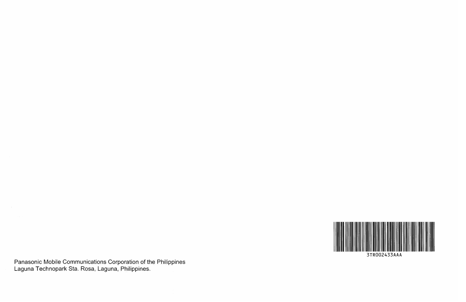 Panasonic EB-G51U User Manual | Page 108 / 108