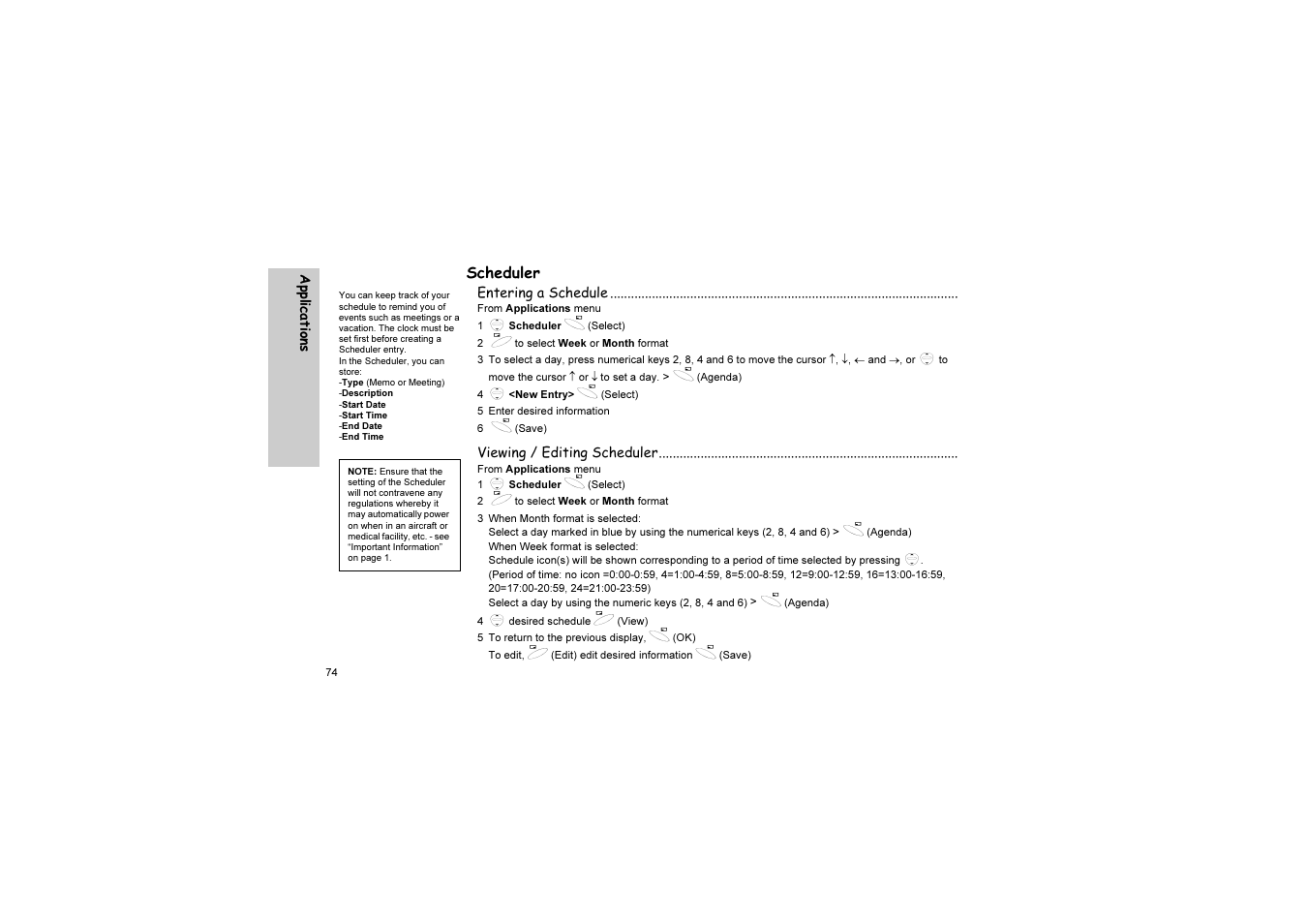 Scheduler | Panasonic EB-G51U User Manual | Page 77 / 108