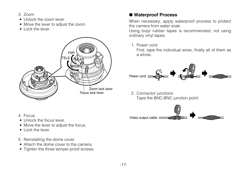 Panasonic WV-CW244FE User Manual | Page 17 / 23