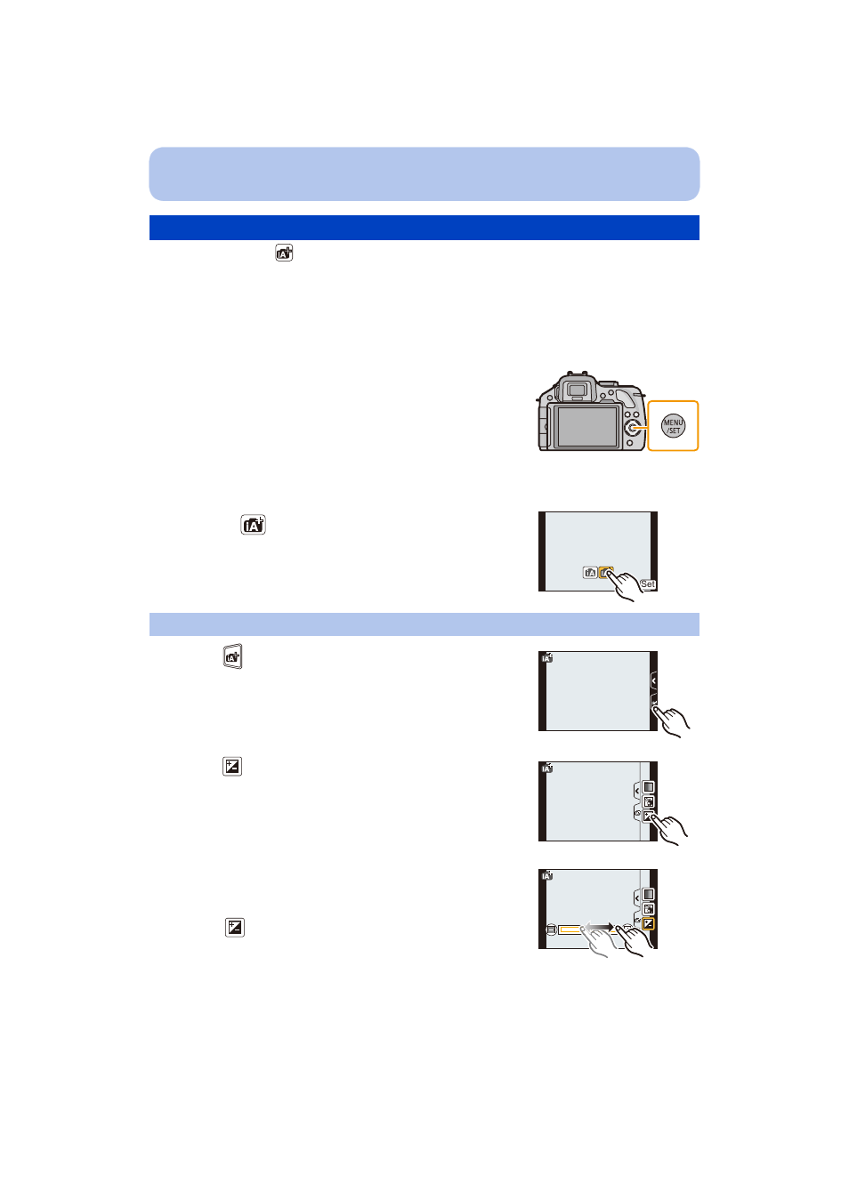 Recording using intelligent auto plus mode, P46) | Panasonic DMC-G5 User Manual | Page 46 / 232