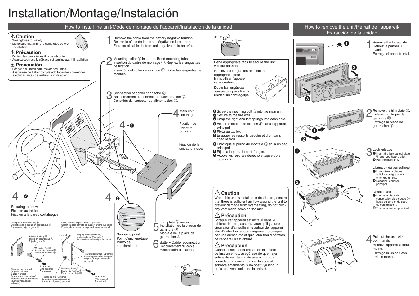 Installation/montage/instalación | Panasonic C1305L User Manual | Page 22 / 24