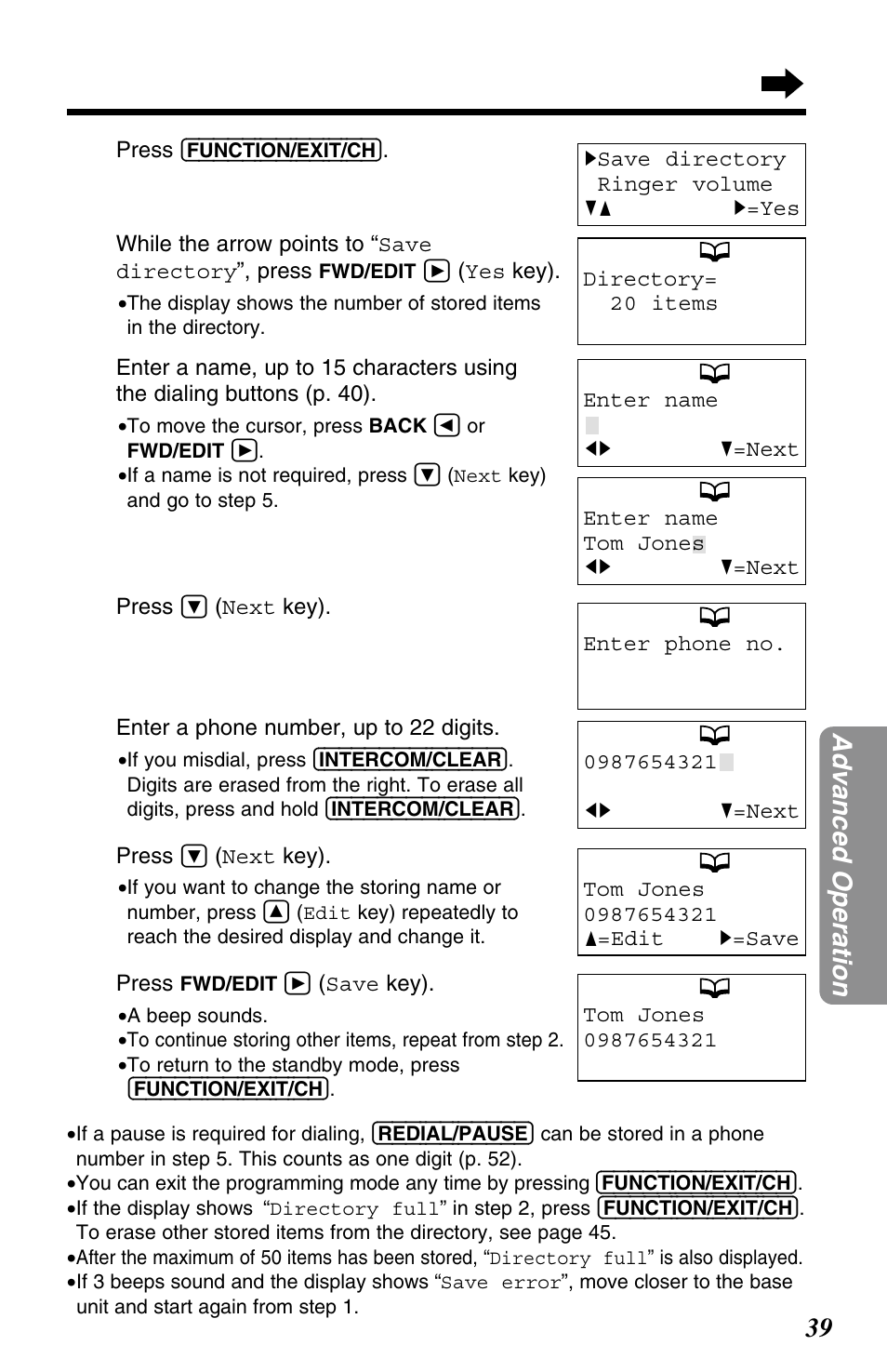 Panasonic KX-TG2563F User Manual | Page 39 / 68