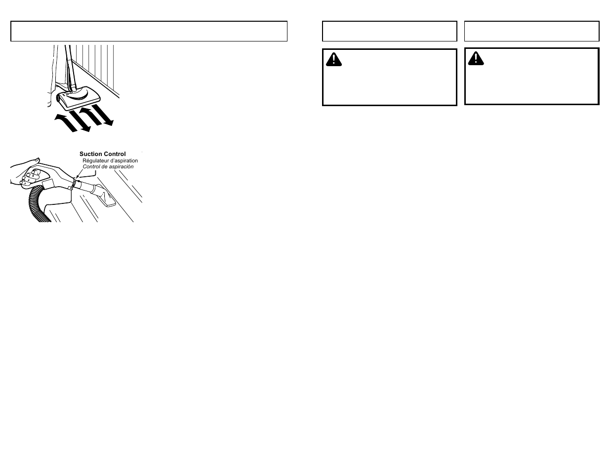 Utilisation des accessoires, Uso de herramientas, Cuidado | Vacuuming tips, Attention, Uso de herramientas utilisation des accessoires | Panasonic MC-V9658 User Manual | Page 27 / 56