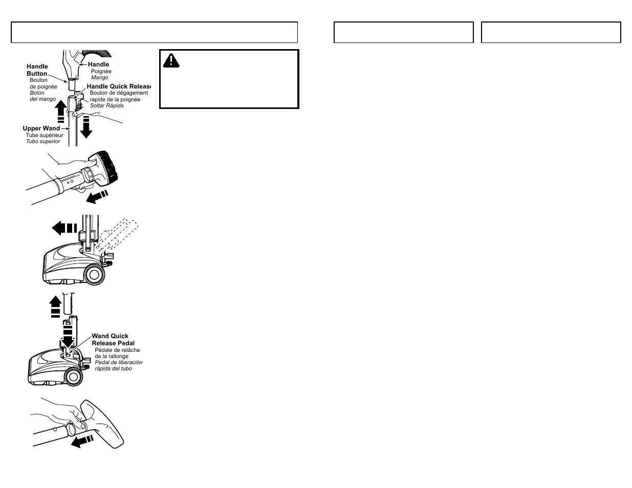 Conseils pratiques, Sugerencias para aspirar, Caution | Using tools | Panasonic MC-V9658 User Manual | Page 31 / 56