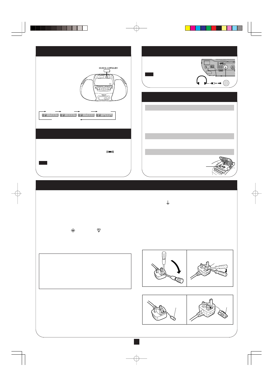 Using headphones, Sound quality, Maintenance | 3d sound with the sound virtualizer, Caution for ac mains lead, For united kingdom), Caution, Important | Panasonic RX-D26 User Manual | Page 7 / 8