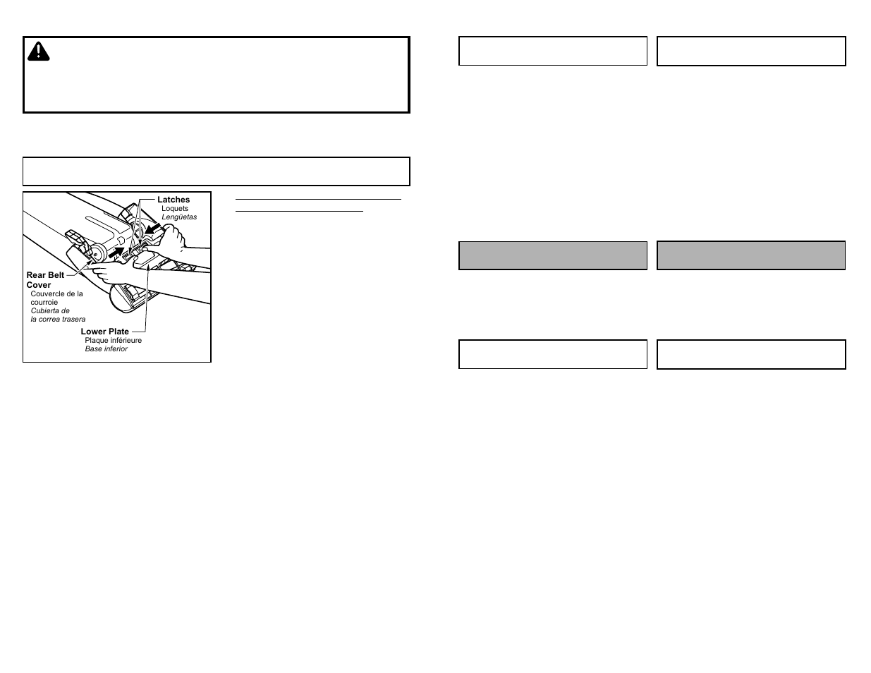 Removing and installing lower plate, Warning | Panasonic MC-V5269 User Manual | Page 26 / 48