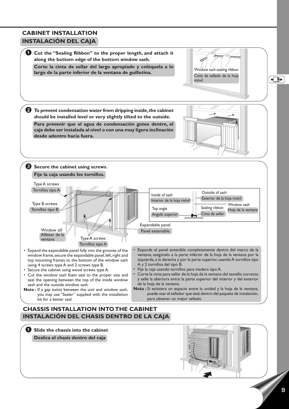 Cabinet installation instalación del caja | Panasonic CW-XC100AU User Manual | Page 11 / 32