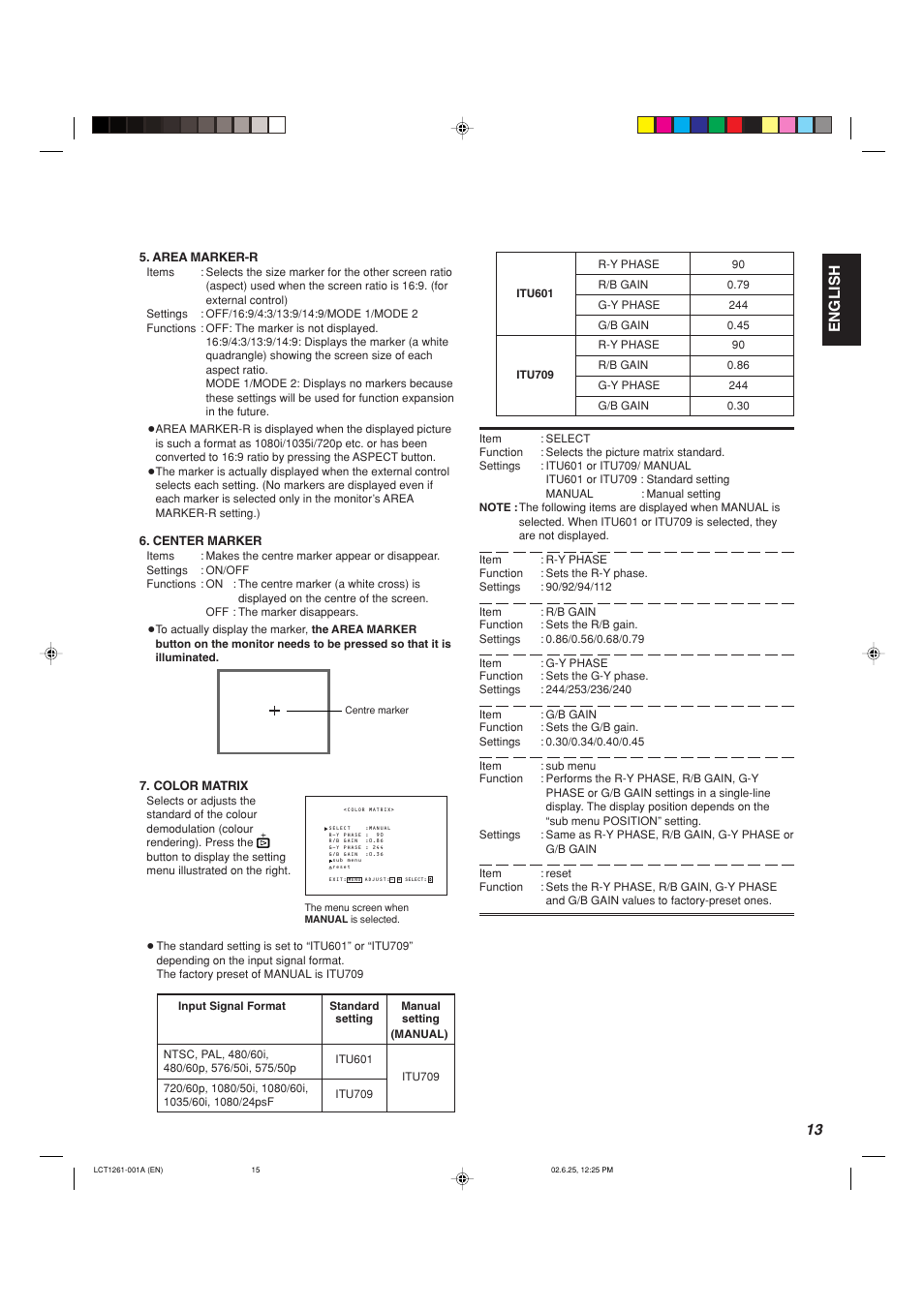 English | Panasonic BT-H1700AE User Manual | Page 15 / 29