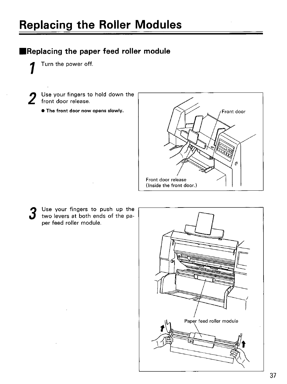 Replacing the roller modules | Panasonic KV-SS855D User Manual | Page 37 / 48
