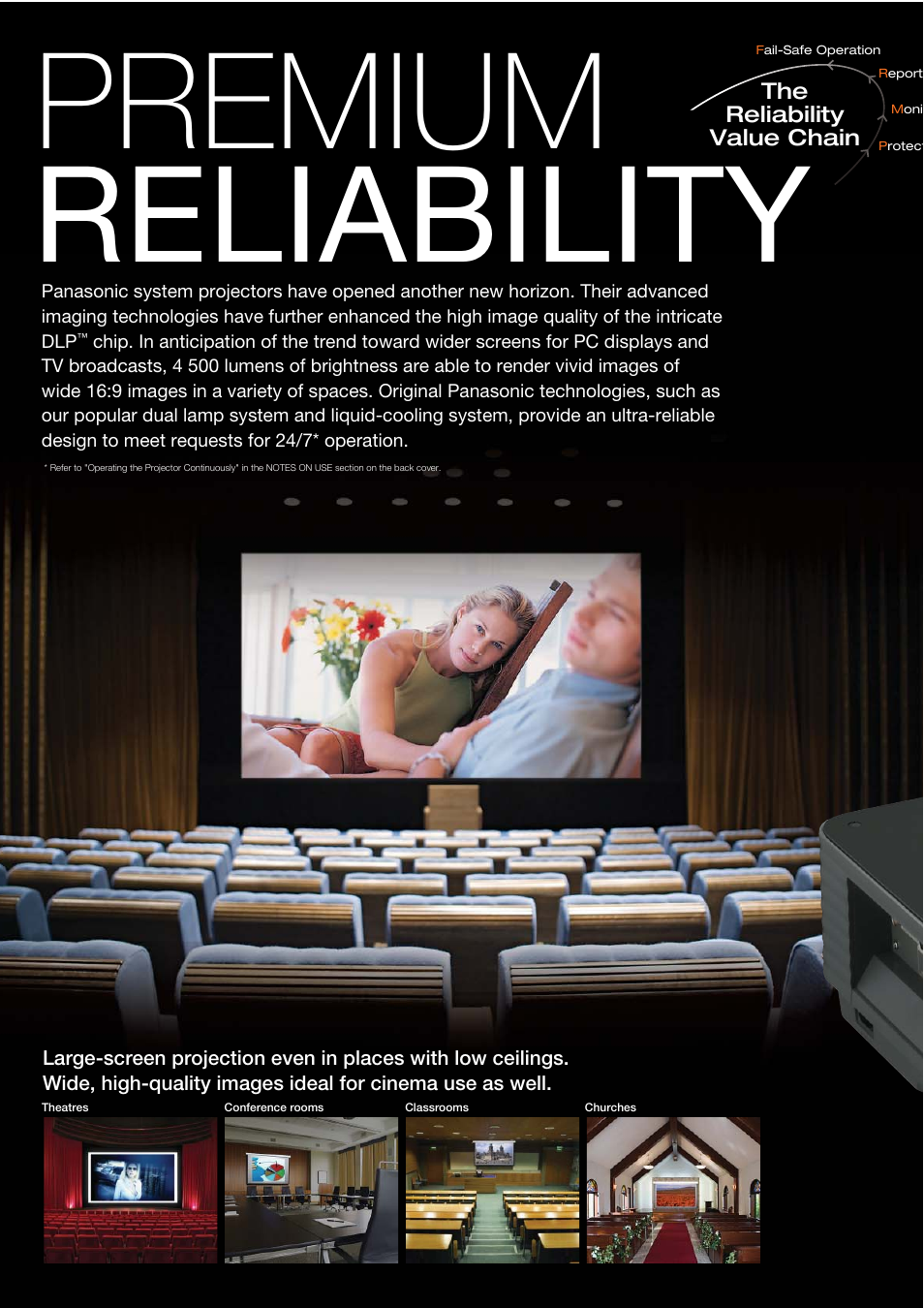 Premium reliability | Panasonic PT-DW5000E User Manual | Page 2 / 6