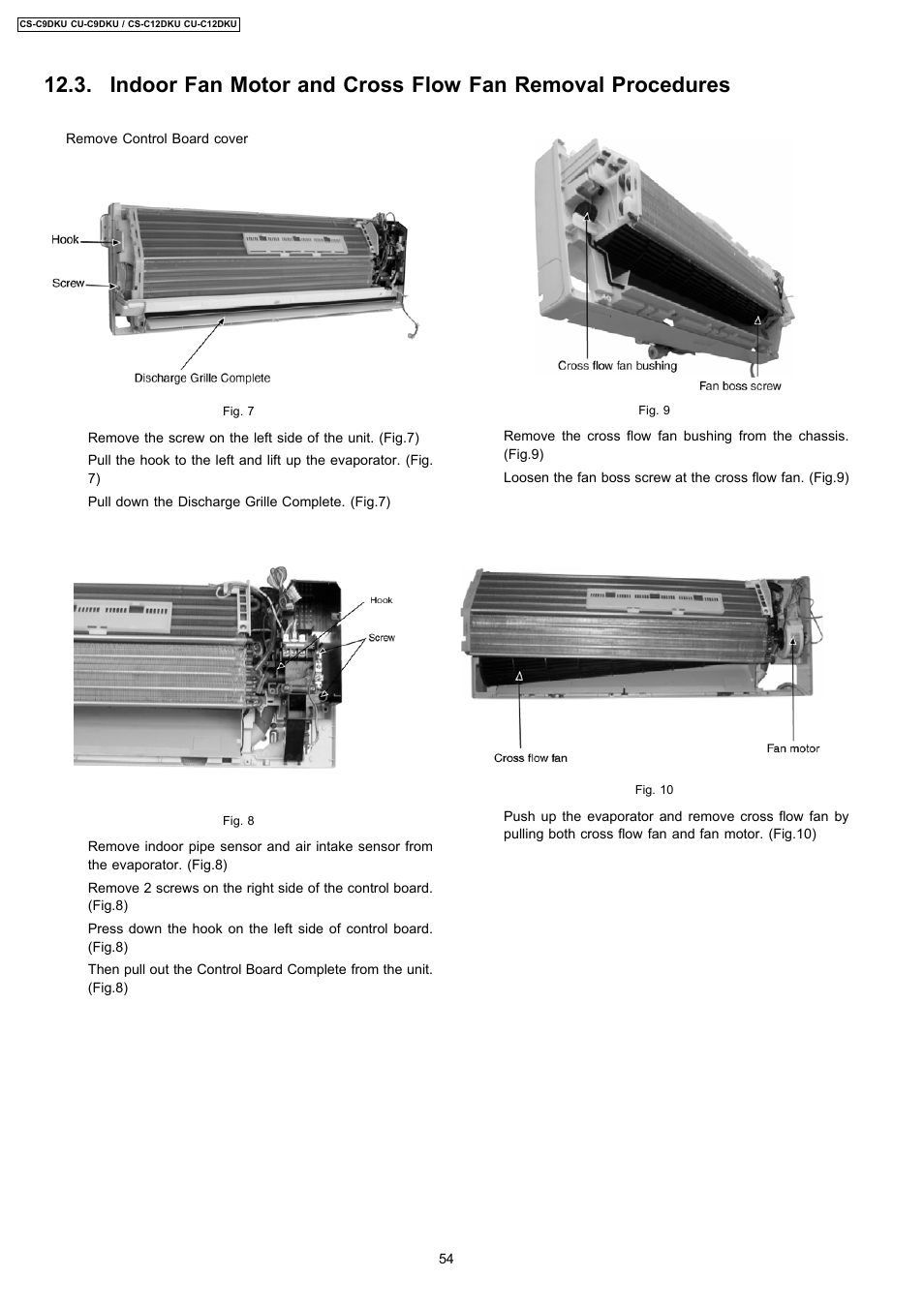 Panasonic CU-C12DKU User Manual | Page 54 / 77