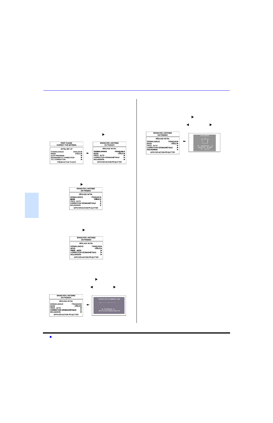 Reglage initial | Panasonic CT-32HXC43 User Manual | Page 67 / 97