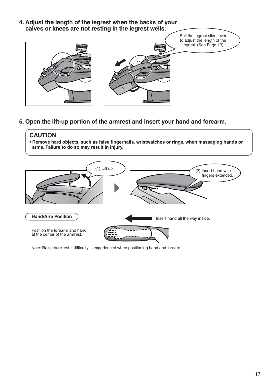 Caution | Panasonic EP3513 User Manual | Page 19 / 42