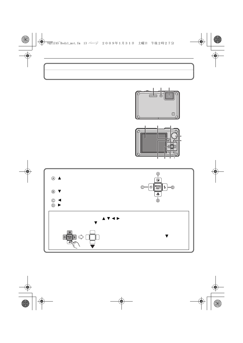 Names of the components | Panasonic DMC-TS1 User Manual | Page 13 / 160