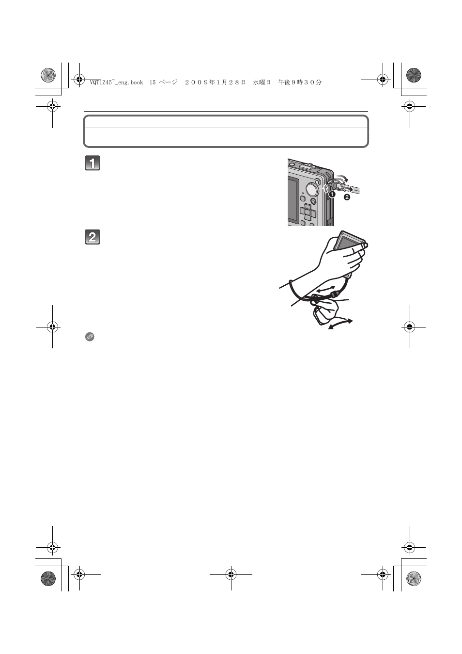 Preparation, Attaching the hand strap | Panasonic DMC-TS1 User Manual | Page 15 / 160