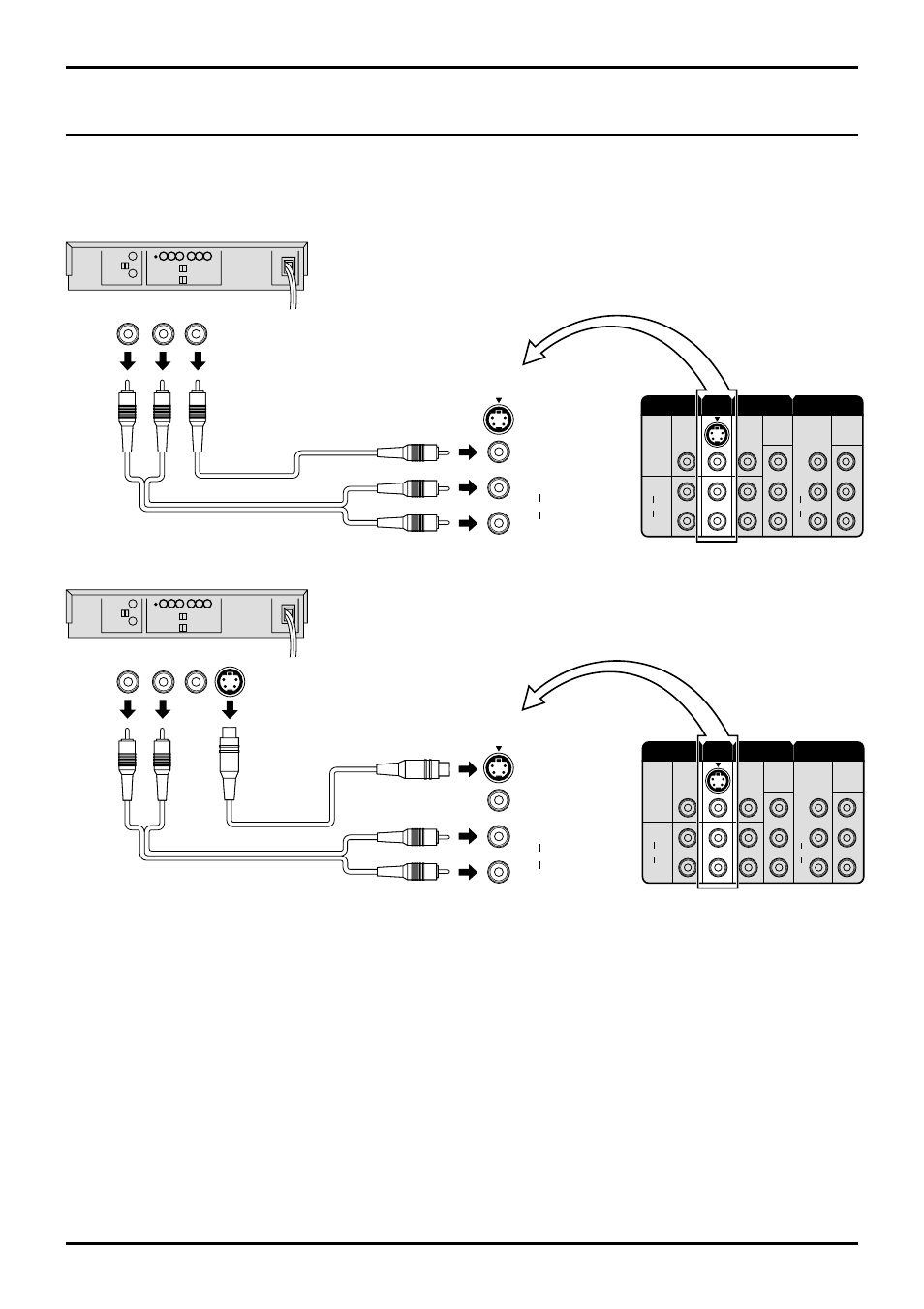 10 connections, Video audio, Vhs vcr) video audio | Super-vhs vcr) | Panasonic TX-47P600X User Manual | Page 10 / 44