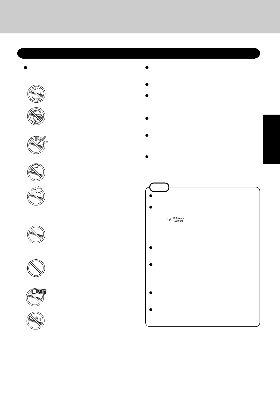 Precautions (battery pack) | Panasonic CF-Y2 User Manual | Page 9 / 52