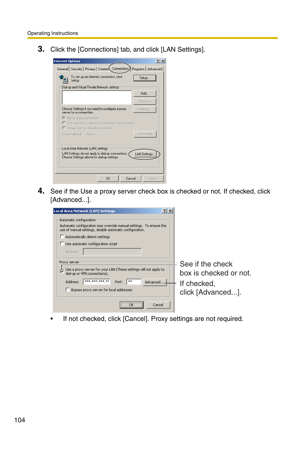 Panasonic BL-C30A User Manual | Page 104 / 114