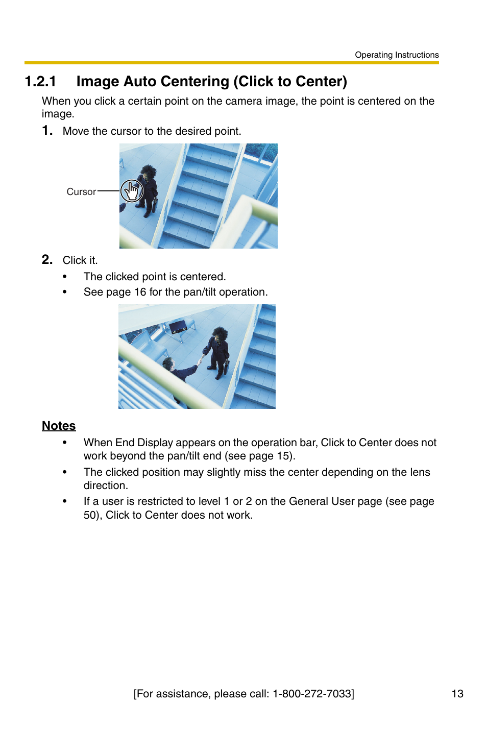 1 image auto centering (click to center) | Panasonic BL-C30A User Manual | Page 13 / 114
