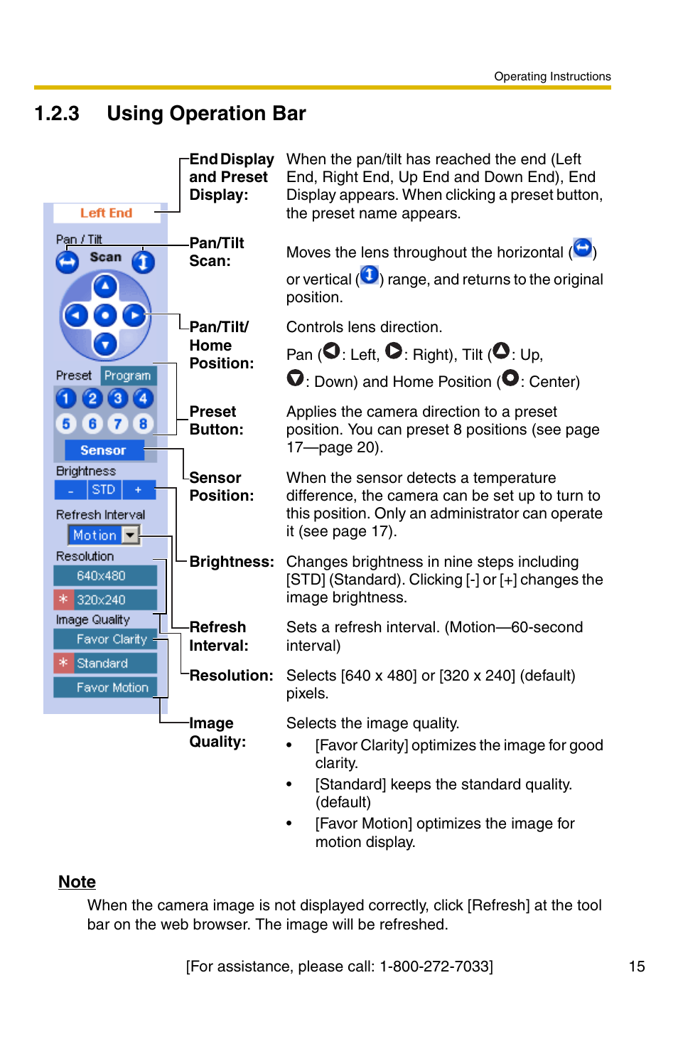 3 using operation bar, E 15) | Panasonic BL-C30A User Manual | Page 15 / 114