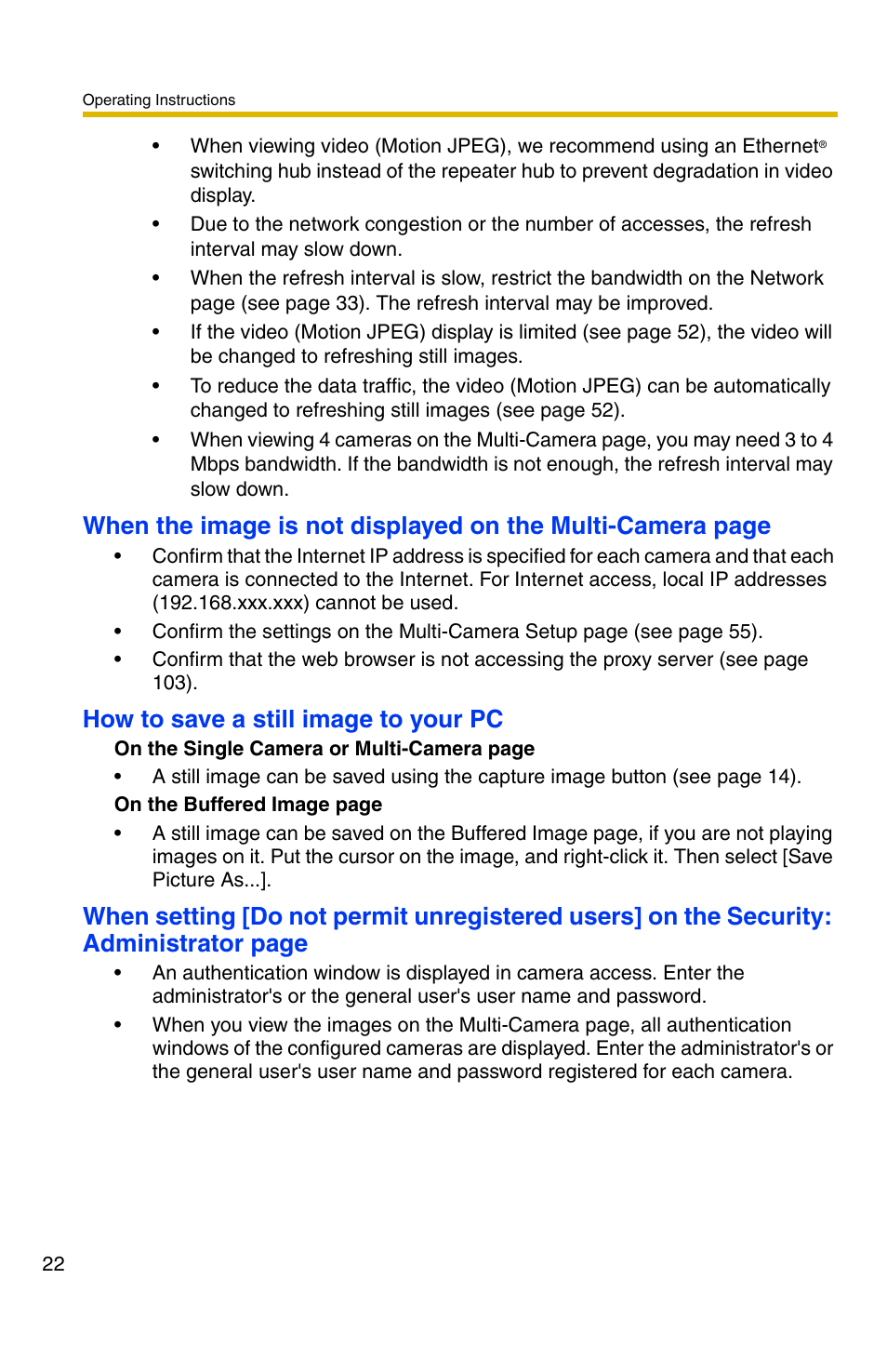 How to save a still image to your pc | Panasonic BL-C30A User Manual | Page 22 / 114