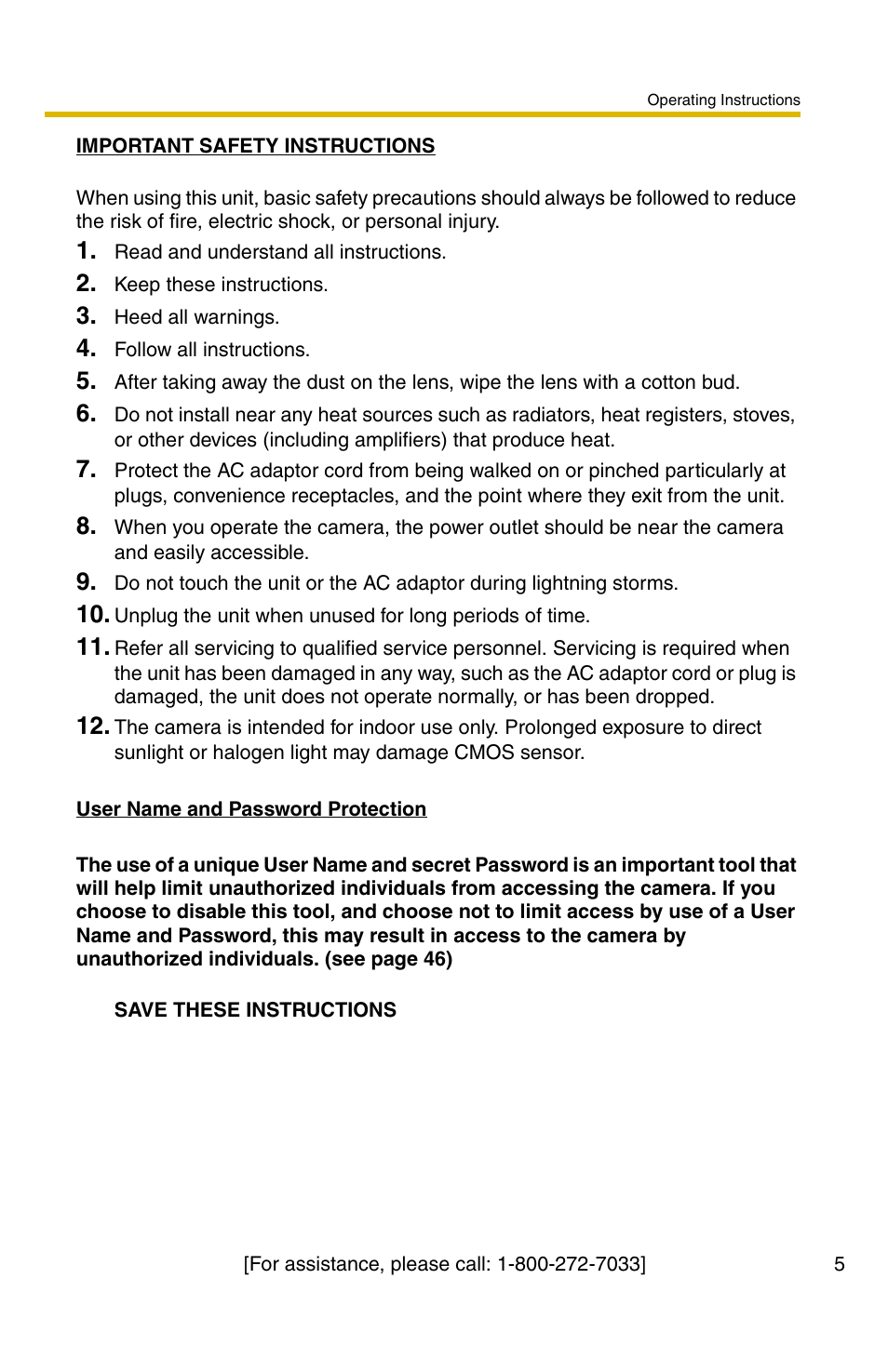 Panasonic BL-C30A User Manual | Page 5 / 114