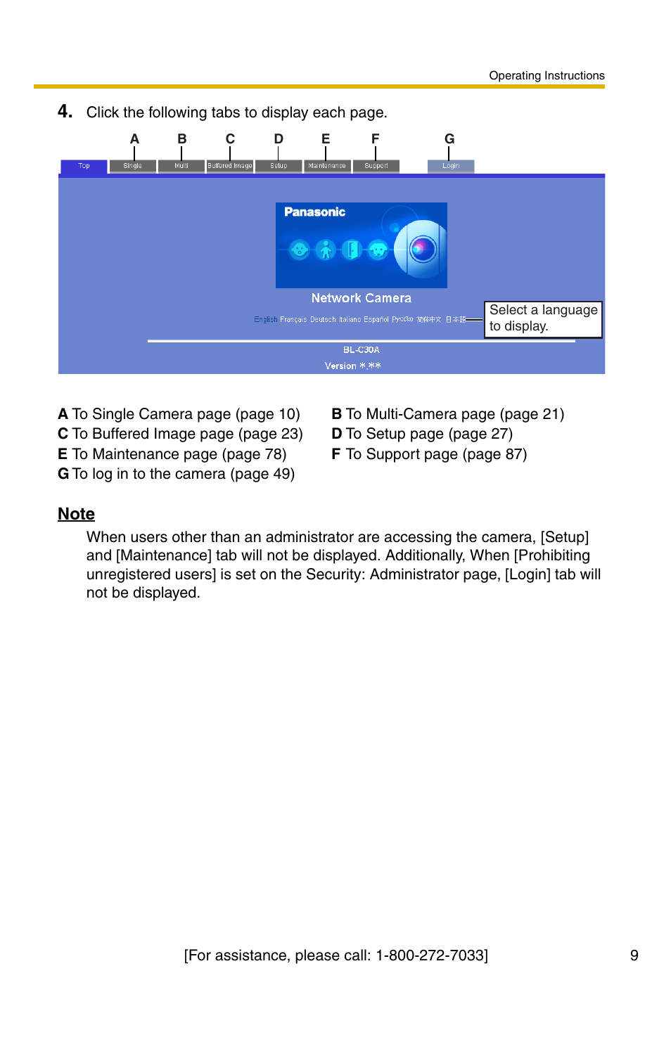 Panasonic BL-C30A User Manual | Page 9 / 114