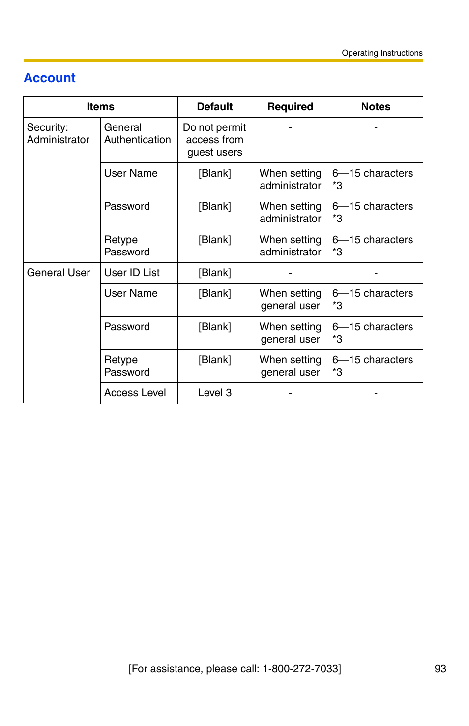 Account | Panasonic BL-C30A User Manual | Page 93 / 114