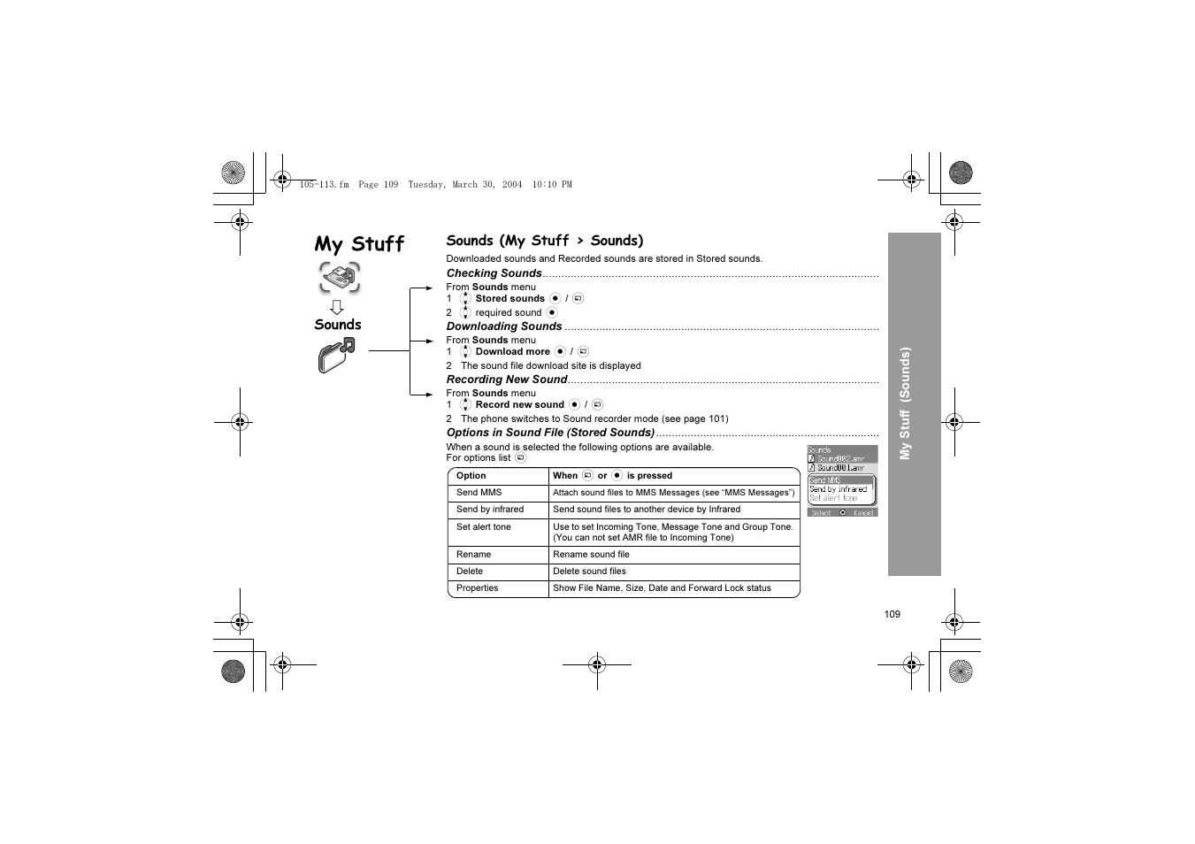 My stuff | Panasonic X60 User Manual | Page 111 / 140