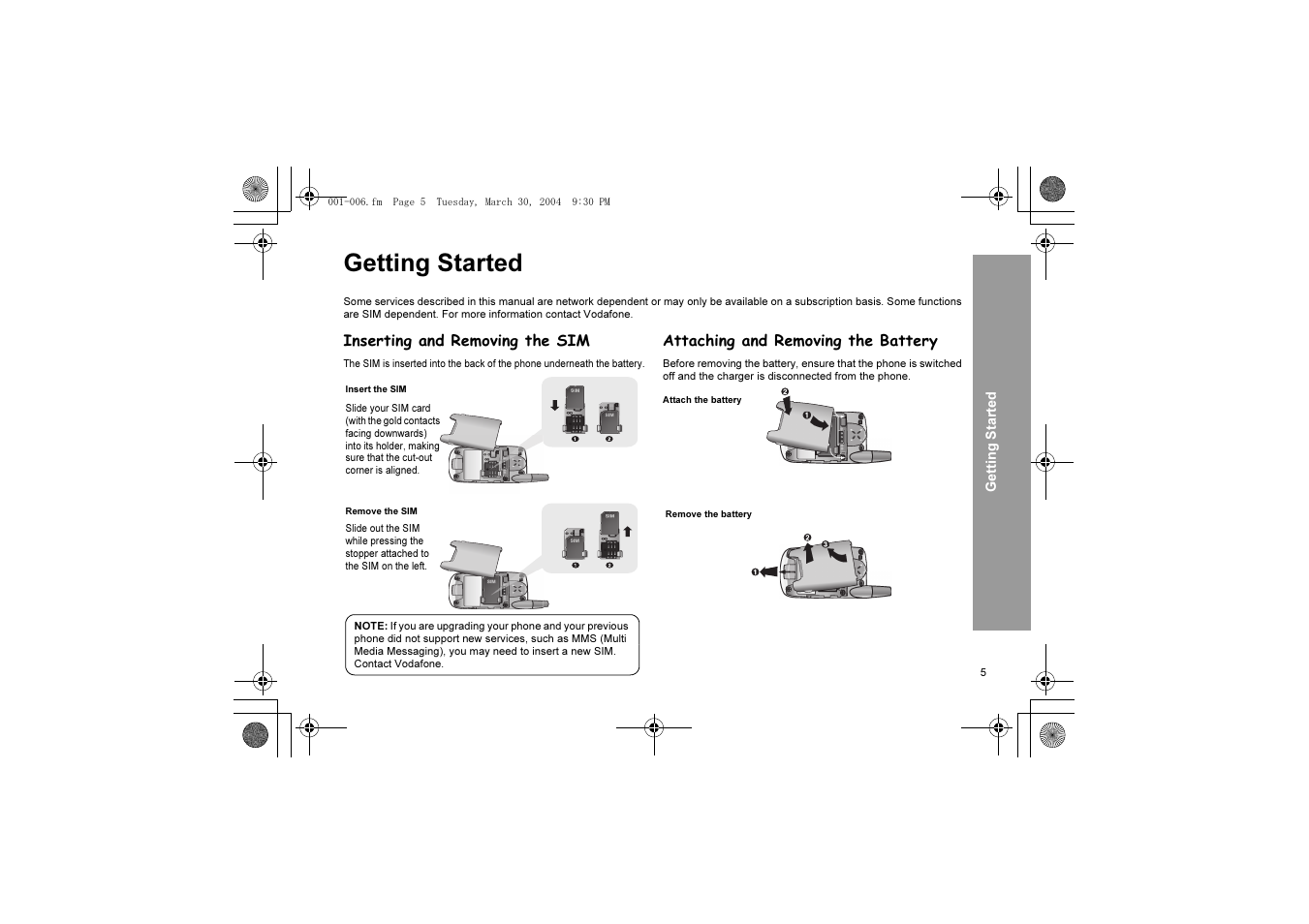 Getting started | Panasonic X60 User Manual | Page 7 / 140