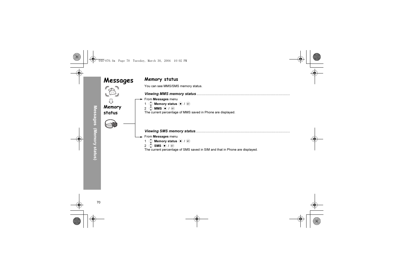 Messages | Panasonic X60 User Manual | Page 72 / 140