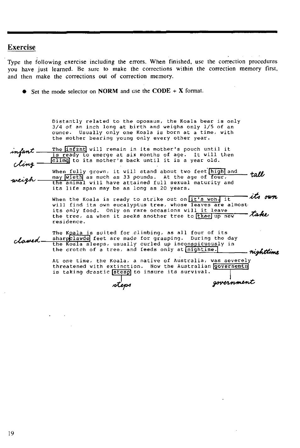 Exercise | Panasonic KX-E2000 User Manual | Page 26 / 63