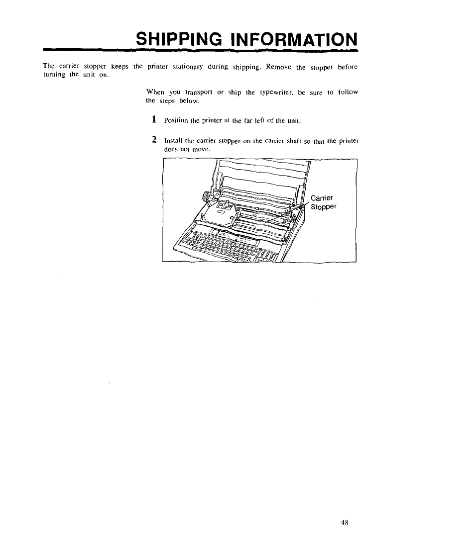 Shipping information | Panasonic KX-E2000 User Manual | Page 55 / 63