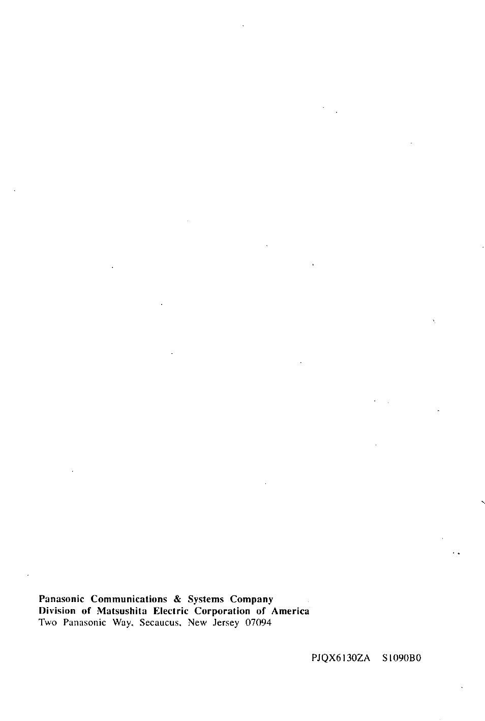 Panasonic KX-E2000 User Manual | Page 63 / 63