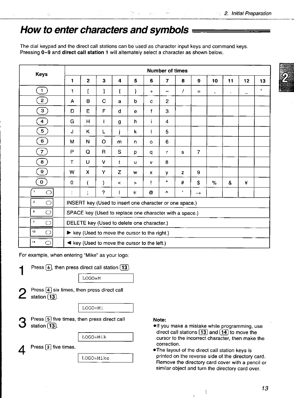 How to enter characters and symbols | Panasonic KXF1100 User Manual | Page 13 / 84