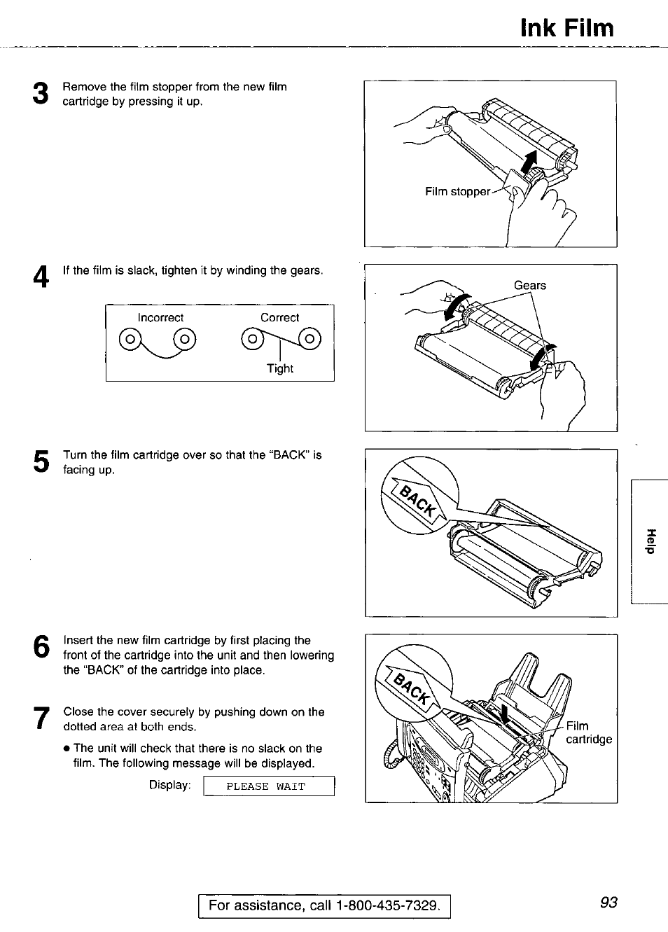 Ink film | Panasonic KX-FP105 User Manual | Page 93 / 112