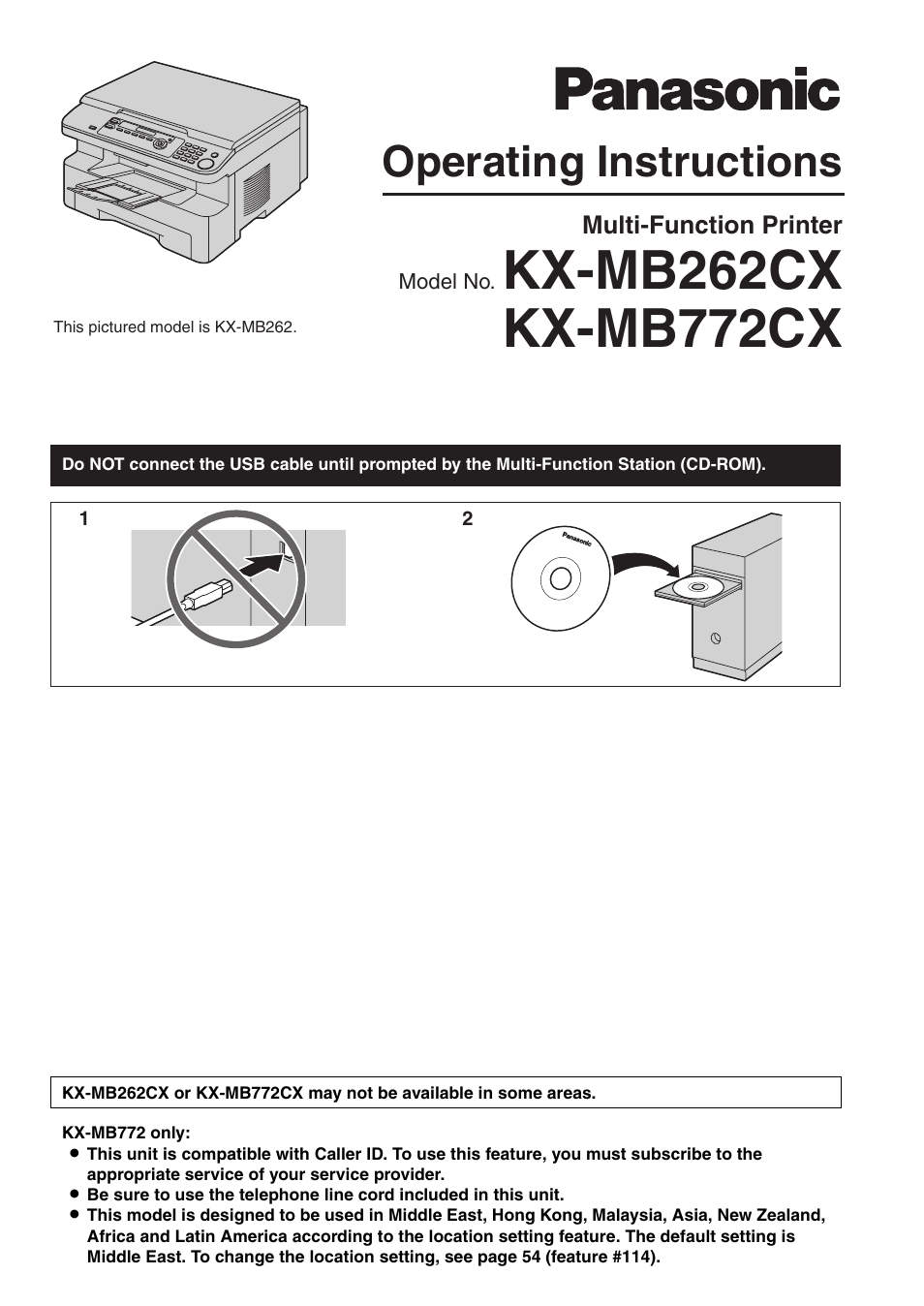 Panasonic KX-MB772CX User Manual | 88 pages