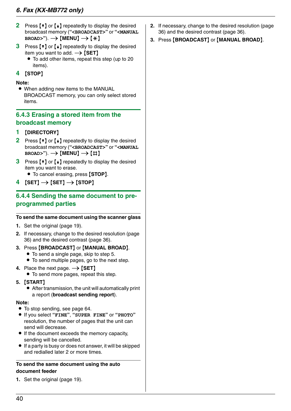 Panasonic KX-MB772CX User Manual | Page 40 / 88