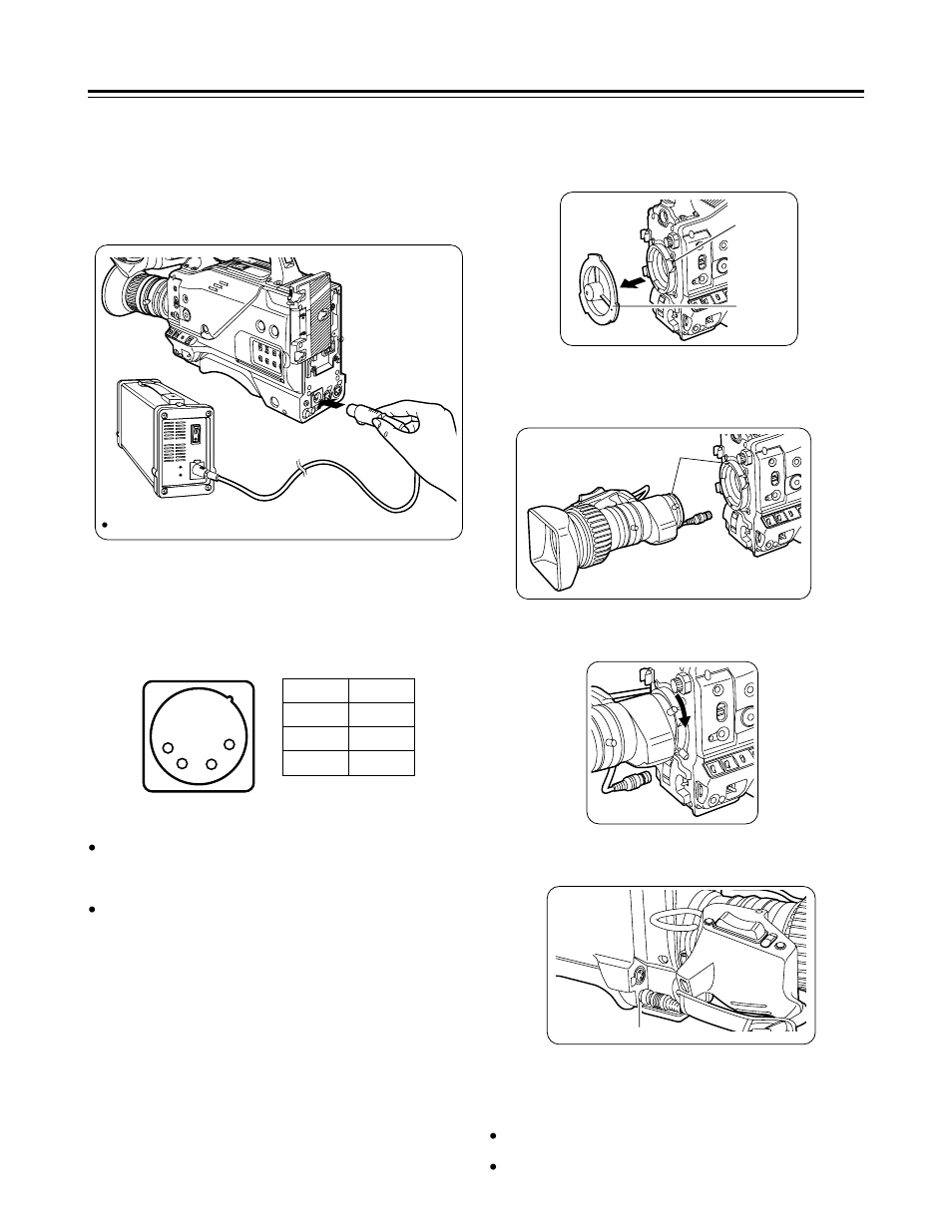 Attaching the lens, Preparation | Panasonic AG-DVC200 User Manual | Page 12 / 44