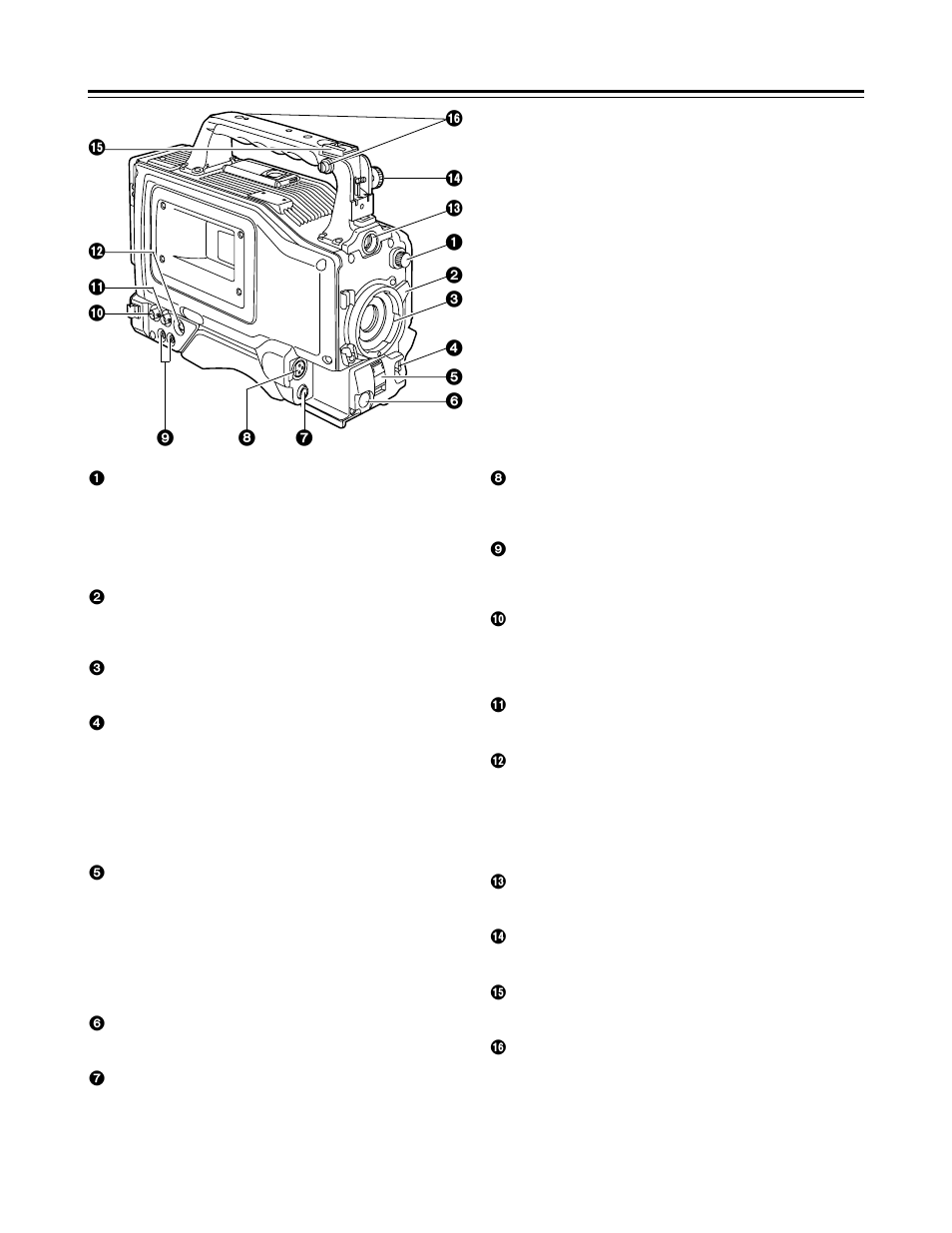 Parts and their functions | Panasonic AG-DVC200 User Manual | Page 8 / 44
