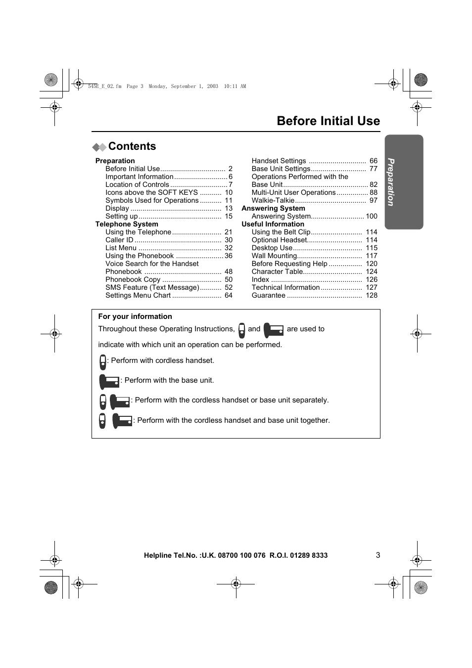 Panasonic KX-TCD545E User Manual | Page 3 / 129