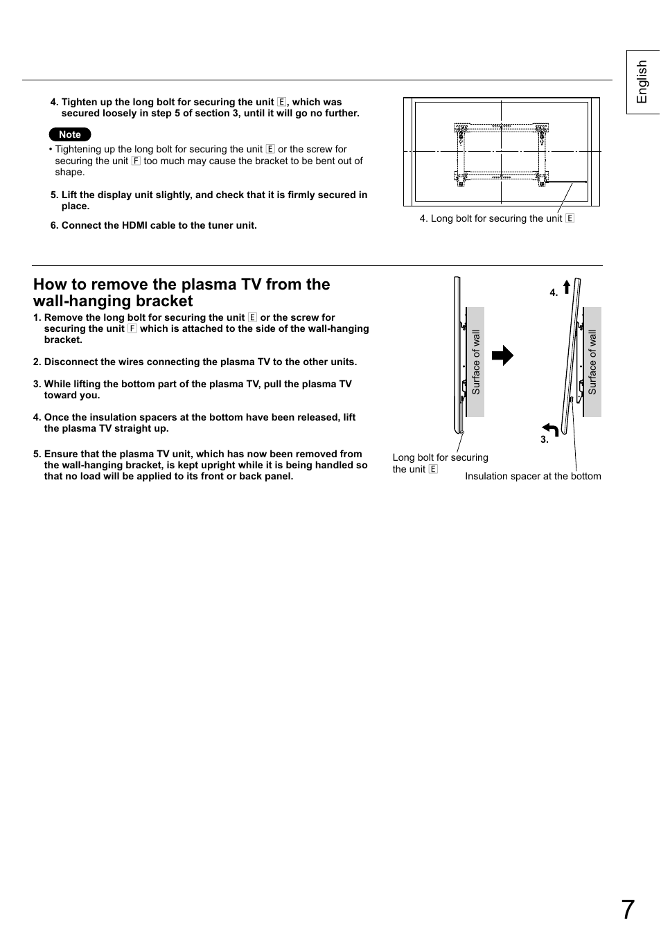 English | Panasonic TY-WK5P1SW User Manual | Page 7 / 7