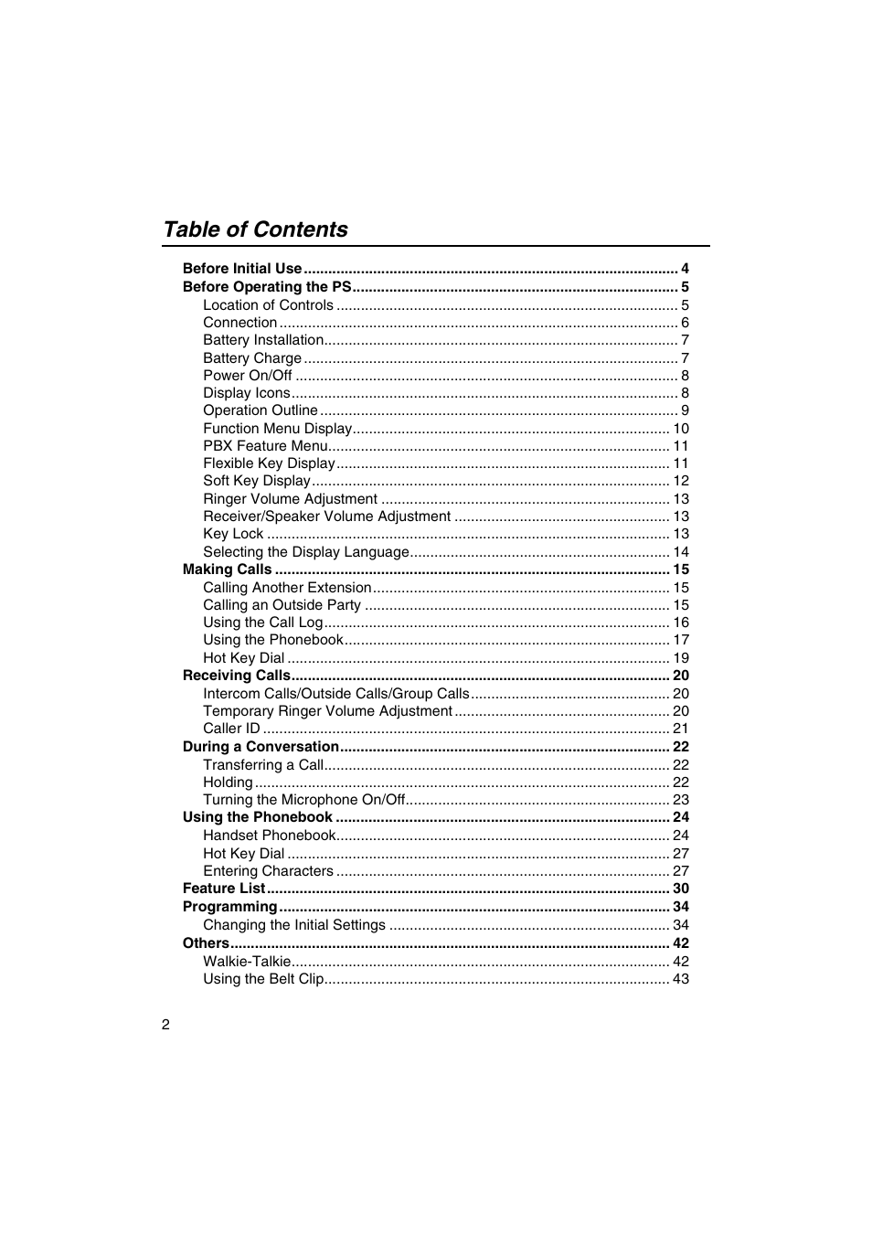 Panasonic KX-TCA155 User Manual | Page 2 / 50