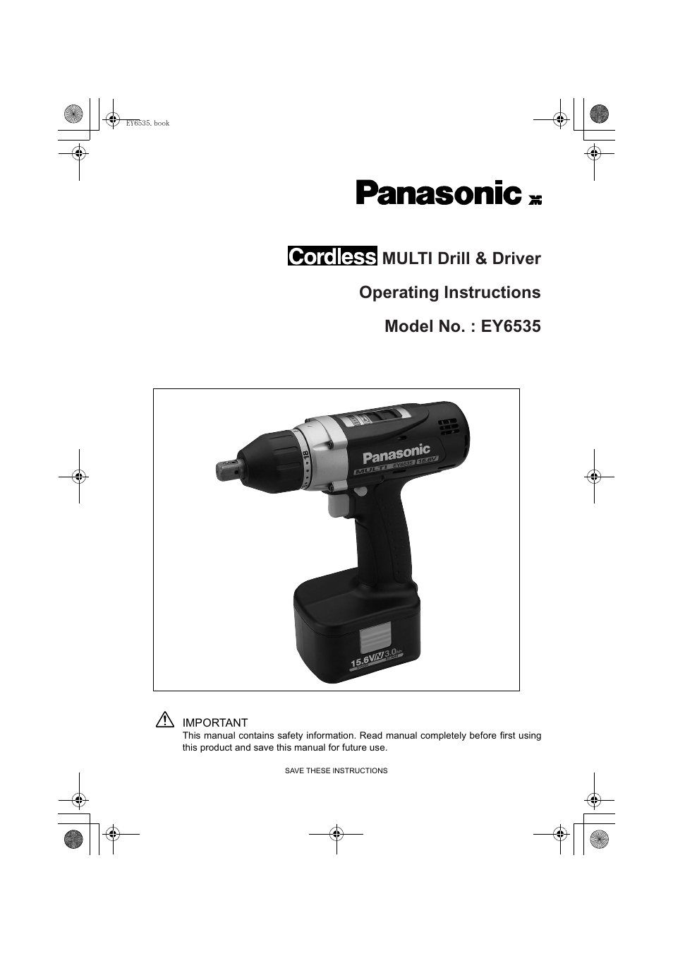 Panasonic EY6535 User Manual | 16 pages